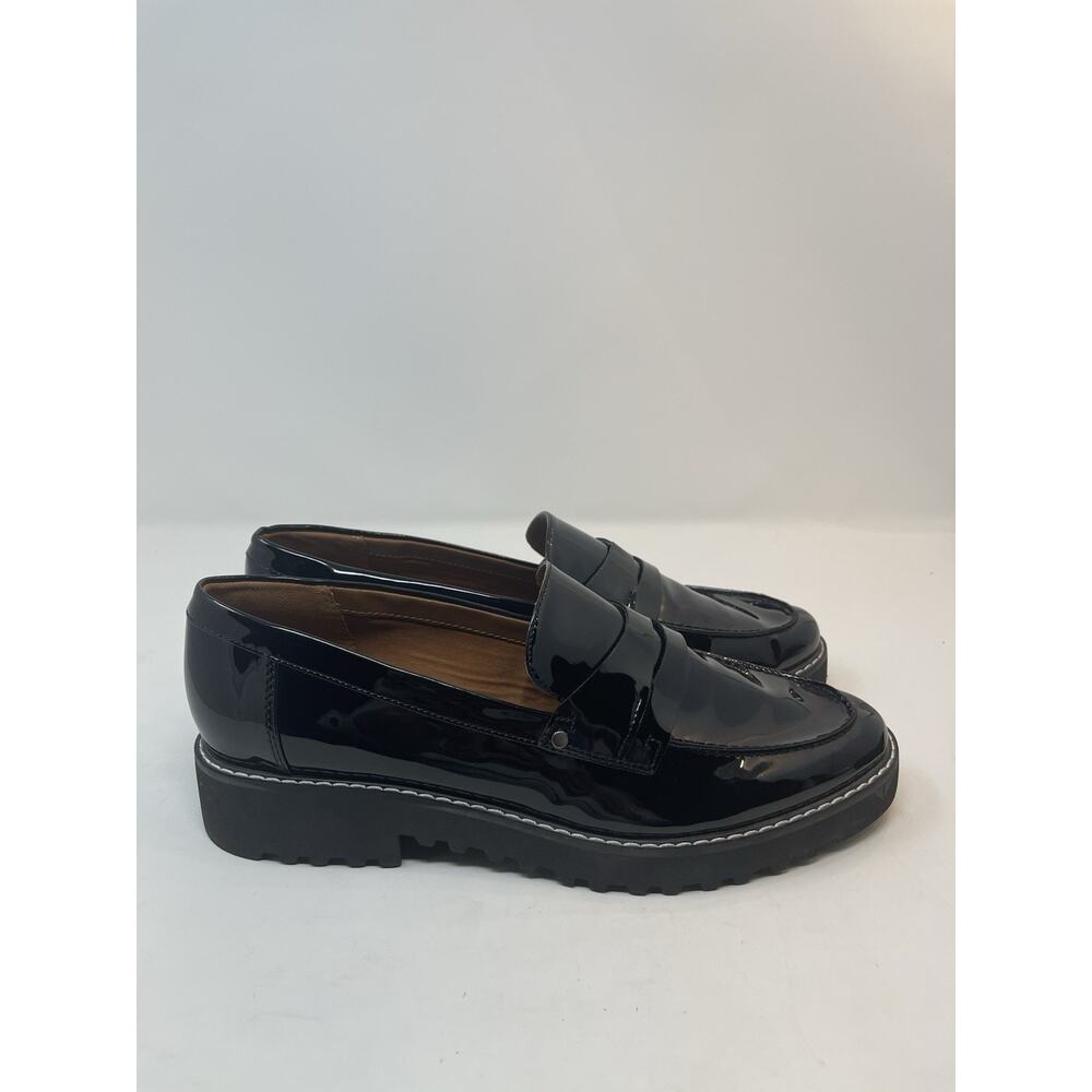 Franco Sarto Cassandra Penny Loafers with a Lug Sole Patent Leather Size 10M - Picture 4 of 9